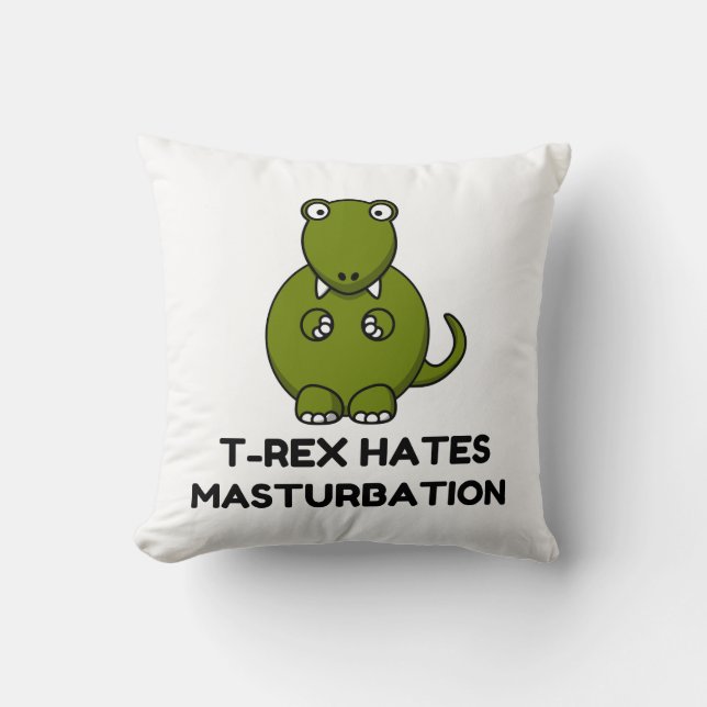 T Rex Masturbation Kussen (Voorkant)