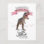 T Rex, Meisje Sla de Datum Op Briefkaart (Voorkant)