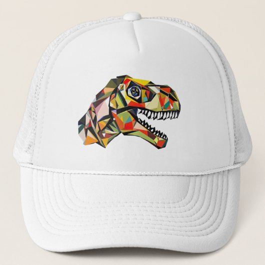 T-Rex met meerdere kleuren Trucker Pet (Voorkant)