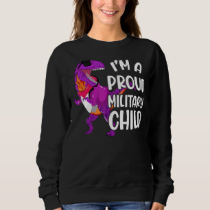 T Rex Militaire Kindmaand Paars militaire Kinderen Trui
