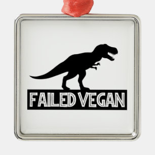T-Rex mislukt Vegan Metalen Ornament