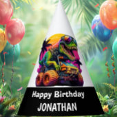 T Rex Monster Truck Gelukkige Verjaardag Feesthoedjes