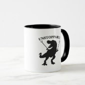 T-rex niet te stoppen - Kies achtergrondkleur Mok (Voorkant rechts)