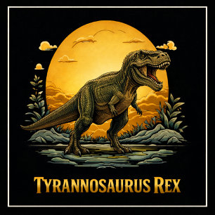 T-Rex onder de prehistorische maan T-shirt