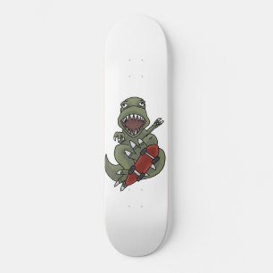 T-Rex op een skateboard