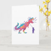 T-Rex op een uitloop Kaart (Gele Bloem)