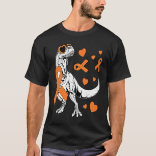 T Rex & Oranje lint multiple sclerose awareness T-shirt