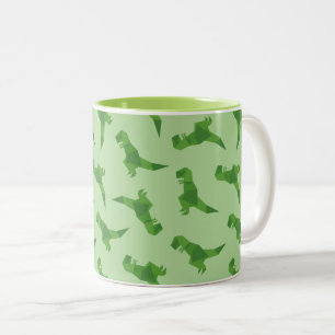 T-Rex Origami Tweekleurige Koffiemok