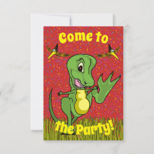 T-Rex-partijuitnodiging Kaart