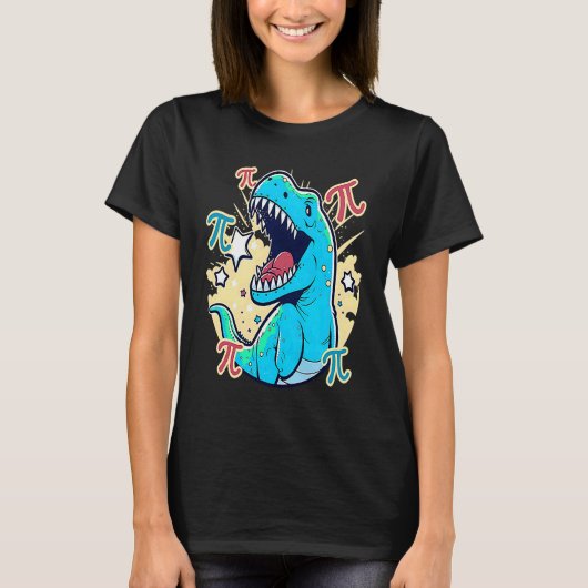 T Rex Pi Rex Dinosaur Pi Day T-shirt (Voorkant)