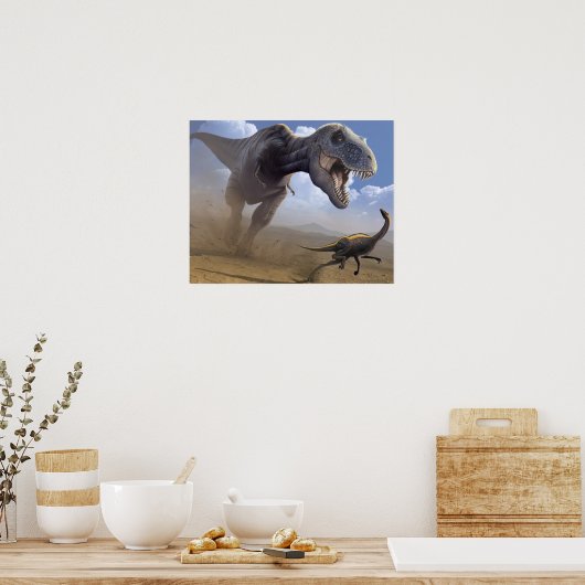 T Rex Poster (Keuken)