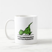 T-Rex Pushups Drôle Mug (Gauche)
