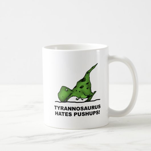 T-Rex Pushups Drôle Mug (Droite)