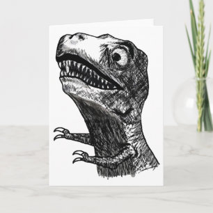 T-Rex Rage Meme - Carte de voeux
