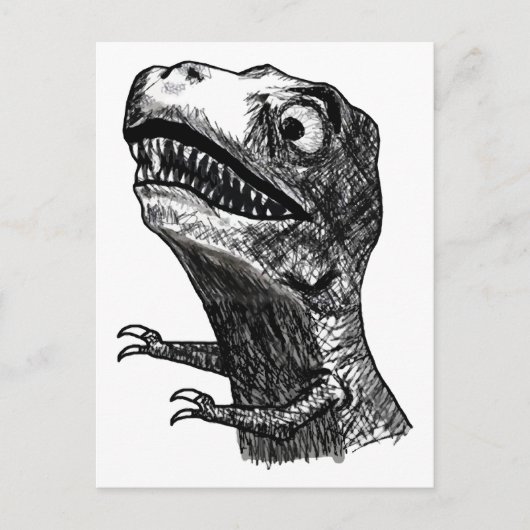 T-Rex Rage Meme - Carte postale (Devant)