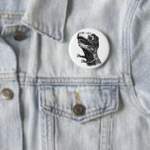 T-Rex Rage Meme - Pinback Button (In situ)