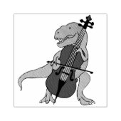 T-Rex rechtopstaande bas Rubberstempel (Afrduk)