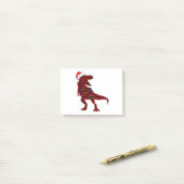 T Rex Red Pset Buffalo Dinosaur kerstpyjama Post-it® Notes (Op bureau)