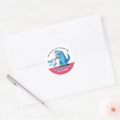 T-Rex Roar Dinosaur Kinderen Birthday Party Ronde Sticker (Envelop)