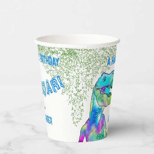 T-Rex Roar Dinosaurus Verjaardagsfeest Papieren Bekers (Rechts)