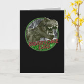 T-rex Roarsome Dad Retro Kaart (Gele Bloem)