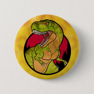 T-Rex rode achtergrond Ronde Button 5,7 Cm