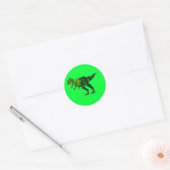 T-Rex Ronde Sticker (Envelop)