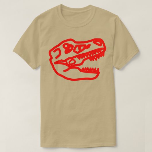 T rex rood t-shirt (Design voorkant)