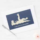 T-Rex-rugslag Rechthoekige Sticker (Envelop)