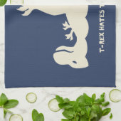 T-Rex-rugslag Theedoek (Gevouwen)