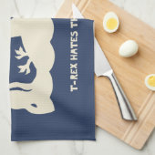 T-Rex-rugslag Theedoek (Quarter Fold)