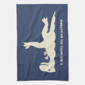 T-Rex-rugslag Theedoek (Verticaal)