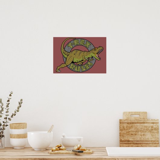 t-Rex Rules Poster (Cuisine)