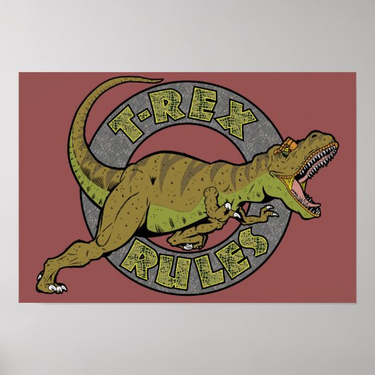 t-Rex Rules Poster (Devant)