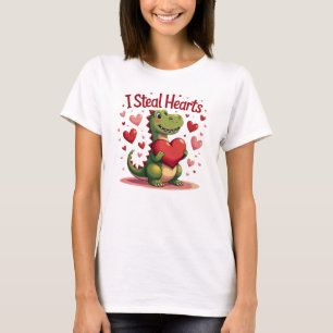 T-Rex Saint Valentin T-Shirt I Steal Hearts