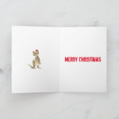 T-Rex Santa quote Kaart (Binnen)