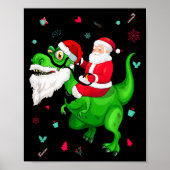 T-rex Santa Ride Funny Ugly Christmas Toddler_kids Poster (Voorkant)