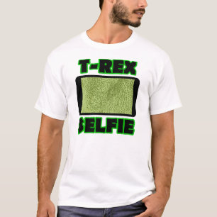 T-Rex Selfie Armoiries Courtes Dinosaure T-Shirt