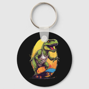 T-rex Skater - Skateboard Skateboarder Skateboarde Sleutelhanger
