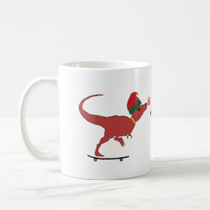 T-rex Skater vakantiekunst Koffiemok