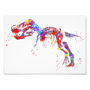 T Rex skelet Foto Afdruk