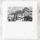 T-Rex Skeletpotlood Rechthoekige Sticker (Tas)