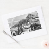 T-Rex Skeletpotlood Rechthoekige Sticker (Envelop)