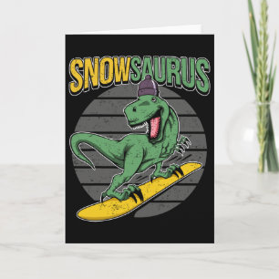 T-rex Sneeuwboarden Dinosaur Sneeuwbord  Kaart