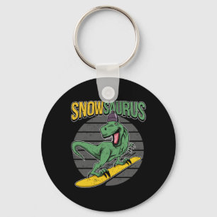 T-rex Snowboarden Dinosaurus Snowboard Sleutelhanger