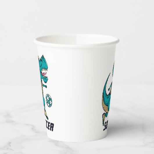 T-Rex Soccer Player-poorten Papieren Bekers (Links)