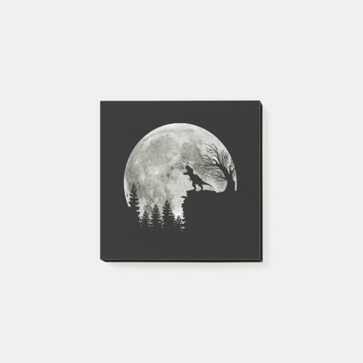 T Rex staande op berg maanlicht Halloween Post-it® Notes (Voorkant)