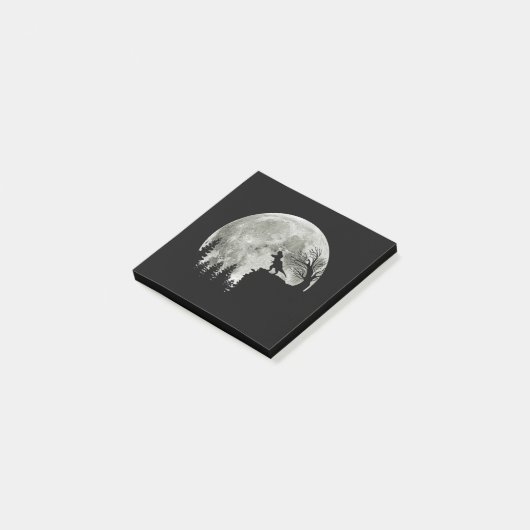 T Rex staande op berg maanlicht Halloween Post-it® Notes (Schuin)