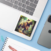 T-Rex Sticker (Laptop met iPhone)