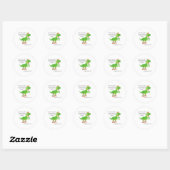 T-rex-stickers Ronde Sticker (Vel)